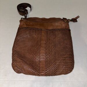 Sundance Leather Purse Shoulder Bag Crossbody Italian Leather Faux Alligator